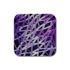 3d Lovely Geo Lines  Iv Rubber Square Coaster (4 Pack)