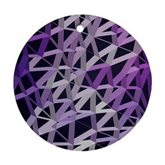 3d Lovely Geo Lines  Iv Round Ornament (two Sides) by Uniqued