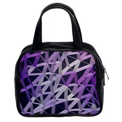 3d Lovely Geo Lines  Iv Classic Handbag (two Sides) by Uniqued