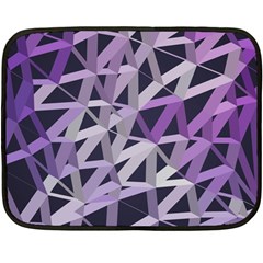 3d Lovely Geo Lines  Iv Double Sided Fleece Blanket (mini)  by Uniqued