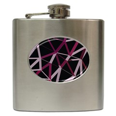 3d Lovely Geo Lines Iii Hip Flask (6 Oz) by Uniqued