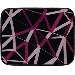 3d Lovely Geo Lines Iii Fleece Blanket (mini) by Uniqued