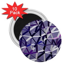 3d Lovely Geo Lines Ix 2 25  Magnets (10 Pack) 