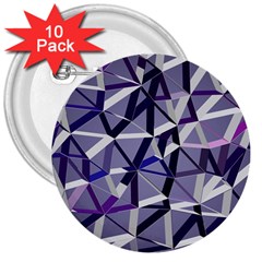 3d Lovely Geo Lines Ix 3  Buttons (10 Pack)  by Uniqued