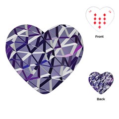 3d Lovely Geo Lines Ix Playing Cards Single Design (heart)