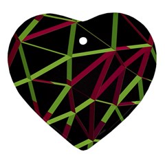 3d Lovely Geo Lines X Heart Ornament (two Sides) by Uniqued