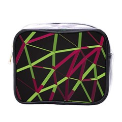3d Lovely Geo Lines X Mini Toiletries Bag (one Side) by Uniqued