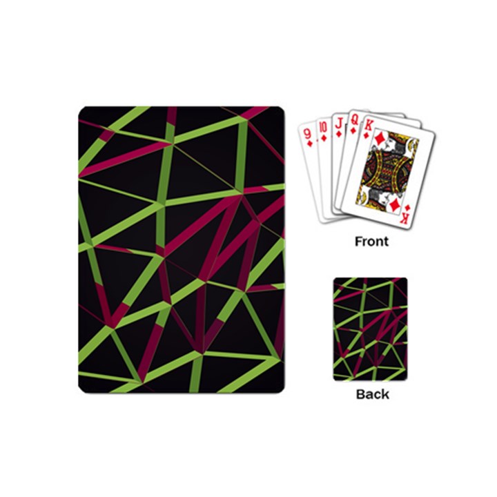 3D Lovely GEO Lines X Playing Cards Single Design (Mini)