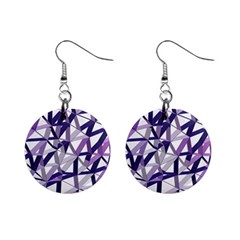 3d Lovely Geo Lines X Mini Button Earrings by Uniqued
