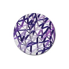 3d Lovely Geo Lines X Magnet 3  (round) by Uniqued