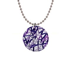 3d Lovely Geo Lines X 1  Button Necklace by Uniqued
