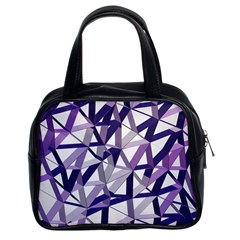 3d Lovely Geo Lines X Classic Handbag (two Sides) by Uniqued