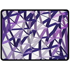 3d Lovely Geo Lines X Fleece Blanket (large)  by Uniqued