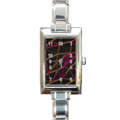 3d Lovely Geo Lines Xi Rectangle Italian Charm Watch by Uniqued