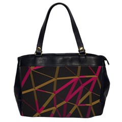 3d Lovely Geo Lines Xi Oversize Office Handbag (2 Sides) by Uniqued