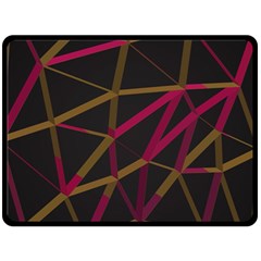 3d Lovely Geo Lines Xi Fleece Blanket (large)  by Uniqued