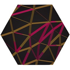 3d Lovely Geo Lines Xi Wooden Puzzle Hexagon by Uniqued