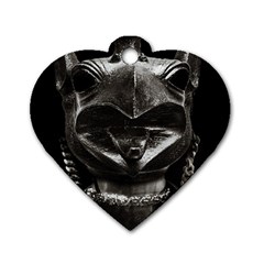 Creepy Women Mannequin Portrait Dog Tag Heart (one Side) by dflcprintsclothing