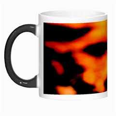 Orange Waves Abstract Series No2 Morph Mugs by DimitriosArt