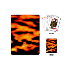 Orange Waves Abstract Series No2 Playing Cards Single Design (mini) by DimitriosArt