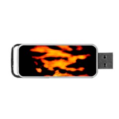 Orange Waves Abstract Series No2 Portable Usb Flash (one Side) by DimitriosArt