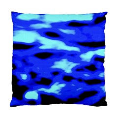 Blue Waves Abstract Series No11 Standard Cushion Case (one Side) by DimitriosArt