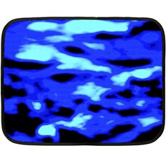 Blue Waves Abstract Series No11 Fleece Blanket (mini) by DimitriosArt