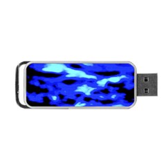Blue Waves Abstract Series No11 Portable Usb Flash (one Side) by DimitriosArt