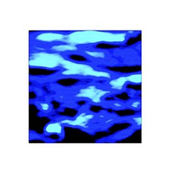 Blue Waves Abstract Series No11 Satin Bandana Scarf by DimitriosArt