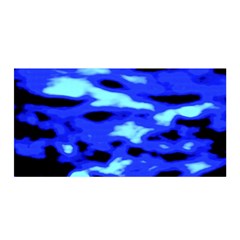 Blue Waves Abstract Series No11 Satin Wrap by DimitriosArt