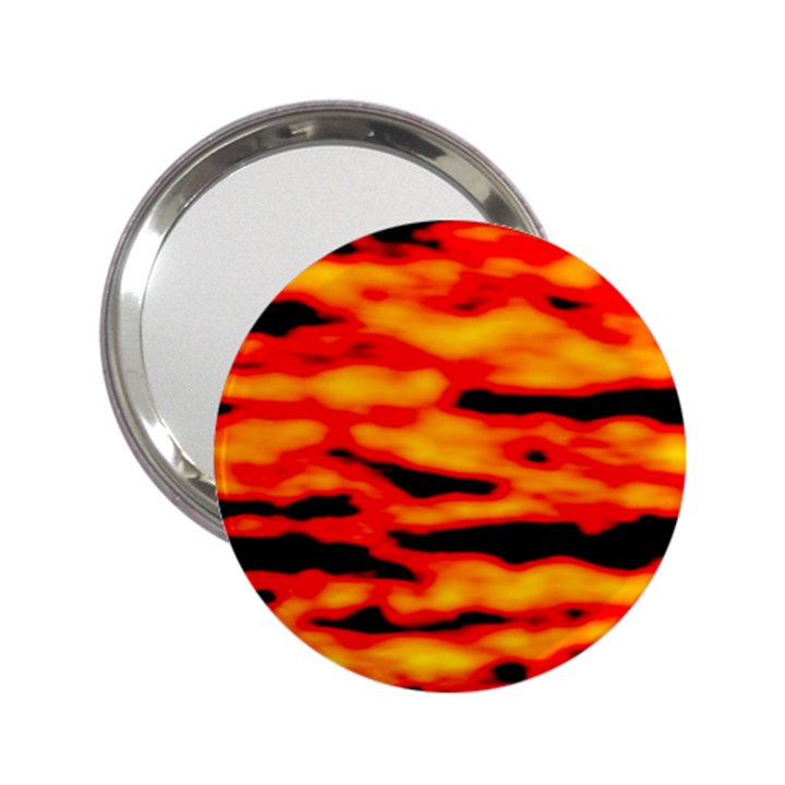 Red  Waves Abstract Series No14 2.25  Handbag Mirrors