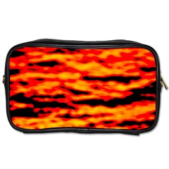 Red  Waves Abstract Series No14 Toiletries Bag (two Sides) by DimitriosArt