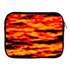 Red  Waves Abstract Series No14 Apple Ipad 2/3/4 Zipper Cases by DimitriosArt