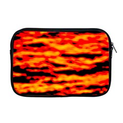 Red  Waves Abstract Series No14 Apple Macbook Pro 17  Zipper Case by DimitriosArt