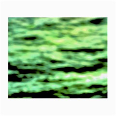 Green  Waves Abstract Series No13 Small Glasses Cloth (2 Sides) by DimitriosArt