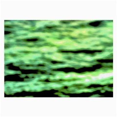 Green  Waves Abstract Series No13 Large Glasses Cloth (2 Sides) by DimitriosArt