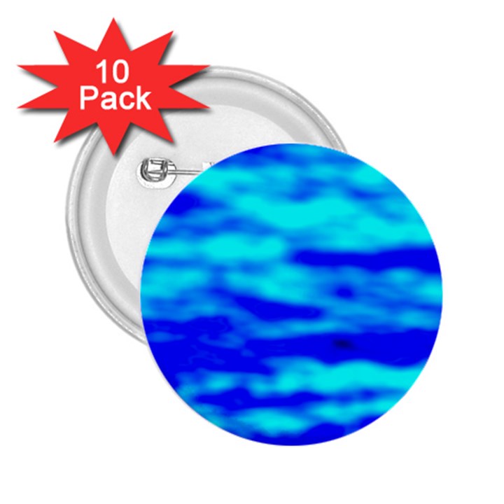 Blue Waves Abstract Series No12 2.25  Buttons (10 pack) 