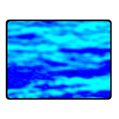 Blue Waves Abstract Series No12 Fleece Blanket (small) by DimitriosArt