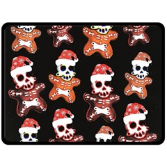 Zanoskull - Gingerbread Mon Double Sided Fleece Blanket (large)  by Roxzanoart