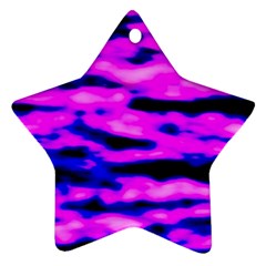 Purple  Waves Abstract Series No6 Ornament (star) by DimitriosArt