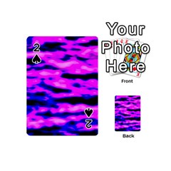 Purple  Waves Abstract Series No6 Playing Cards 54 Designs (mini) by DimitriosArt