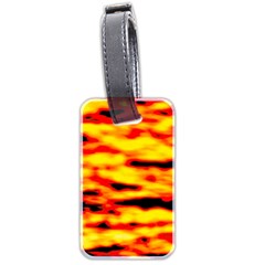 Red  Waves Abstract Series No16 Luggage Tag (two Sides)