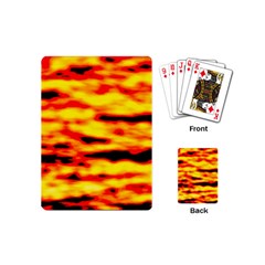 Red  Waves Abstract Series No16 Playing Cards Single Design (mini) by DimitriosArt