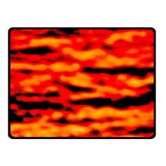 Red  Waves Abstract Series No17 Fleece Blanket (small) by DimitriosArt