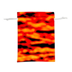 Red  Waves Abstract Series No17 Lightweight Drawstring Pouch (m) by DimitriosArt