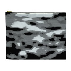 Black Waves Abstract Series No 1 Cosmetic Bag (xl) by DimitriosArt