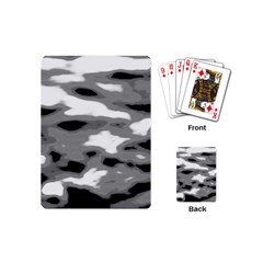 Black Waves Abstract Series No 1 Playing Cards Single Design (mini) by DimitriosArt