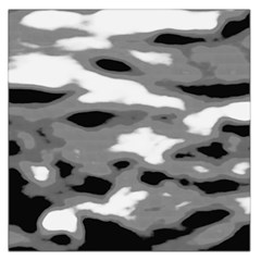 Black Waves Abstract Series No 1 Large Satin Scarf (square) by DimitriosArt