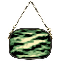 Green  Waves Abstract Series No14 Chain Purse (one Side) by DimitriosArt