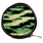 Green  Waves Abstract Series No14 Mini Makeup Bag Front
